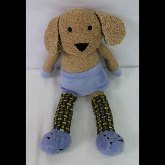 Scentsy Buddy Sidekick Dilly Puppy Dog Brown Blue Bones Scented Hands Hook - Picture 1 of 5